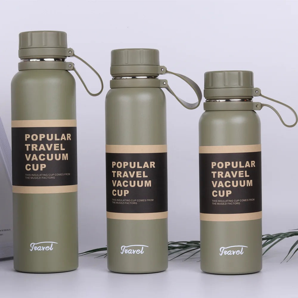 650ML 850ML 1100ML Thermos Double Stainless Steel Sport Vacuum Flask Outdoor Climbing Fitness Thermal Bottle Tea Insulation Cup