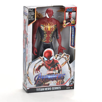 Action Toy 30cm Marvel Avengers Toy Thanos Hulk Spiderman Iron Man Captain America Thor Black Panther With Sound And Light
