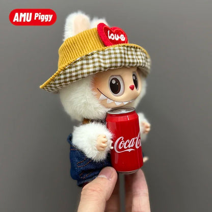 Clothes for Clothes Doll DIY Accessories Pull Cloth Cola Happiness Factor Labubu Clothes Set Doll Outfit Have Shoes