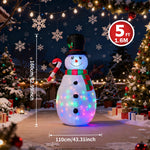 Christmas Inflatable Decorations - Branch Snowman, Santa Claus, Gingerbread Man, Gift Bag Snowman LED Light Lawn Decorations