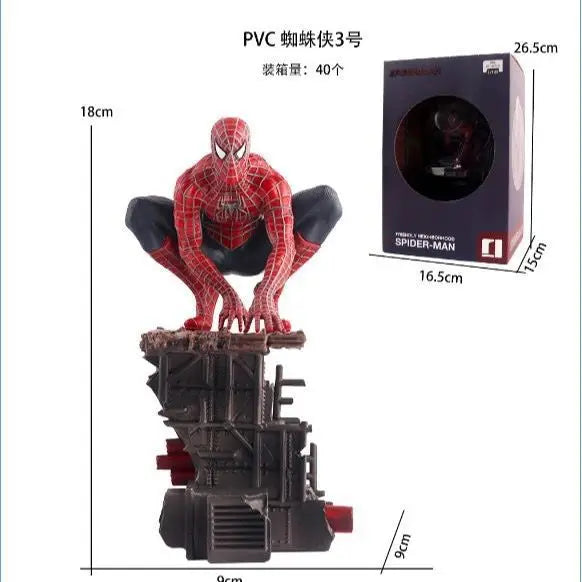 23cm Spider Man Figure Spiderman Anime Figurine Pvc Model Collection Statue Desk Decoration Dolls Children Toys Halloween Gifts
