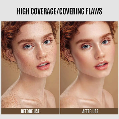 LOOKAVE Liquid Foundation Long Lasting Full Coverage Matte Cream CC Foundation Makeup Concealer Natural Liquid Base Moisturizing