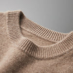 Men 100% Cashmere Thick Sweaters High Stretch Knitted Pullovers  2023 Winter Office Male Fashion  Loose Casual Tops DX01