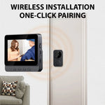 Wireless Video Doorbell with Screen 4.3'' IPS HD Smart Intercom - 2.4G WiFi, Two-Way Talk, Night Vision