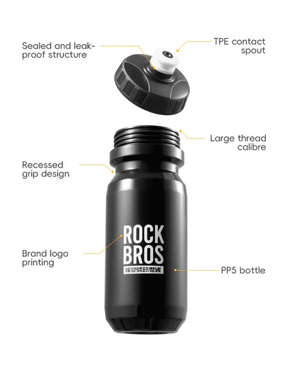 ROCKBROS Bicycle Water Bottle 600ML PP Sports Cup Cycling Kettle Outdoor Camping Hiking Squeeze Bike Cup