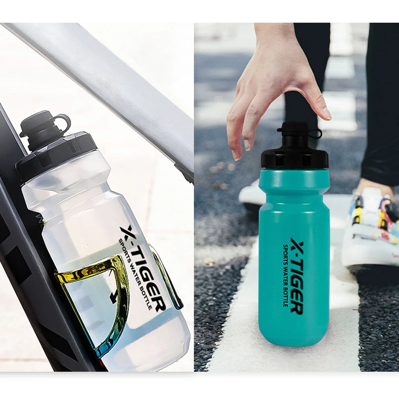 X-TIGER MTB Road Cycling Water Bottle 650ML Leak-proof Bicycle Squeeze Water Bottle for Long-distance Cycling Outdoor Sports Por
