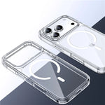 Crystal Transparent for Magsafe Magnetic Case For iPhone 17 17Pro 17 Pro Max 17 Air Clear Shockproof for Wireless Charge Cover