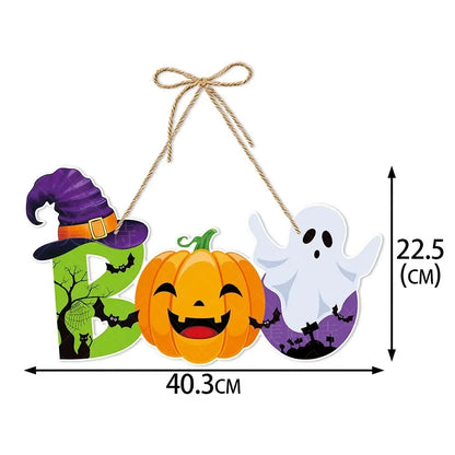 Halloween Door Hanging Pendants Pumpkin Skull Spooky Bat Paper Drop Ornaments Trick Or Treat Happy Halloween DIY Party Decor