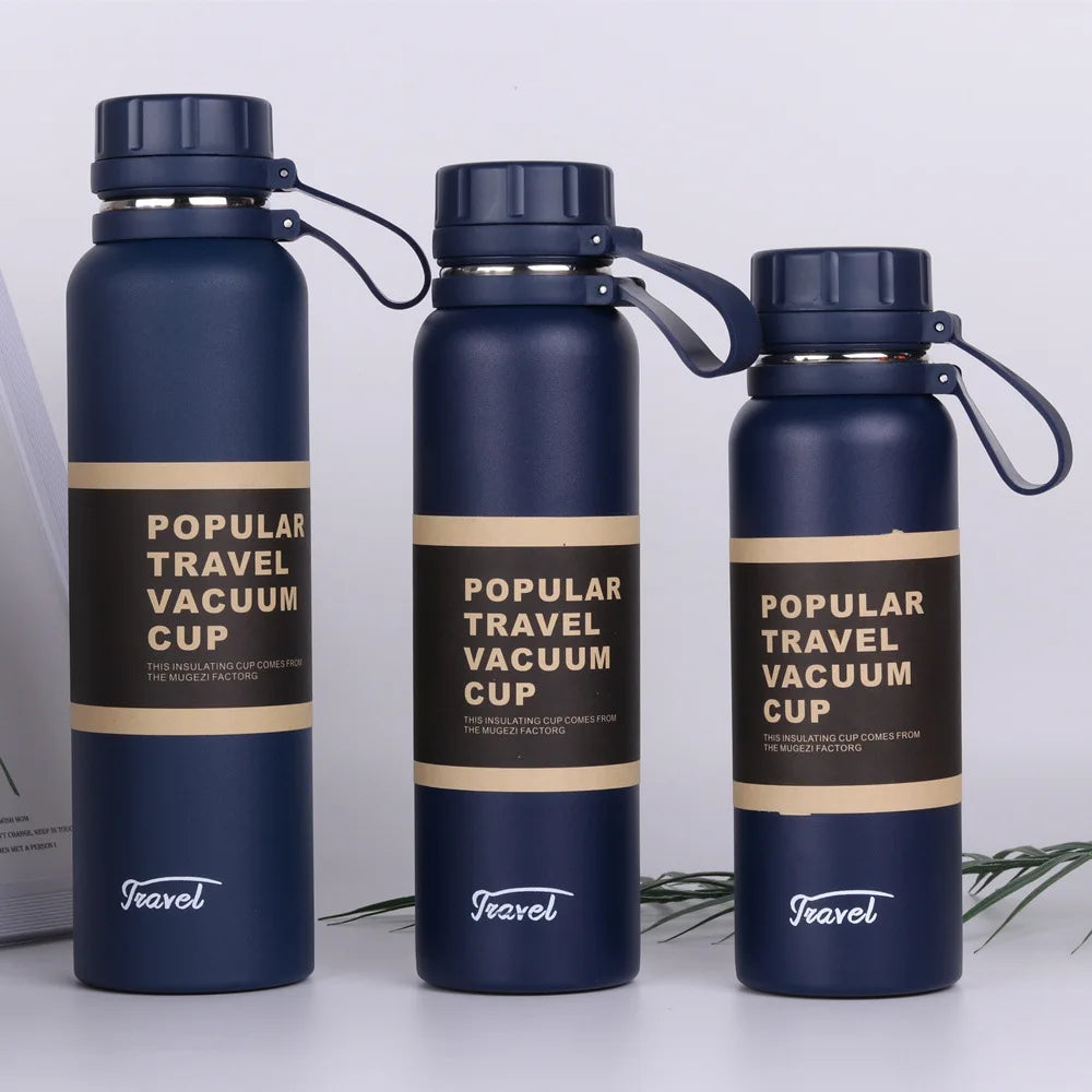 650ML 850ML 1100ML Thermos Double Stainless Steel Sport Vacuum Flask Outdoor Climbing Fitness Thermal Bottle Tea Insulation Cup