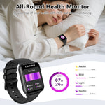 New 2025 Blackview R30 Max Smartwatch with LED Flashlight 1.91'' TFT Screen Health Monitor Bluetooth Watches for Men Women Gifts