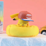 Pokemon 6 Styles Genuine Toys Pikachu Bulbasaur Snorlax Jirachi Komala Cute Anime Figure Model Dolls With Dustproof Cloth Pad