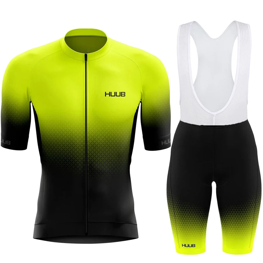 Short Sleeve Road Bike & MTB Racing Kit, Breathable Summer Bicycle Clothing with Bib Shorts