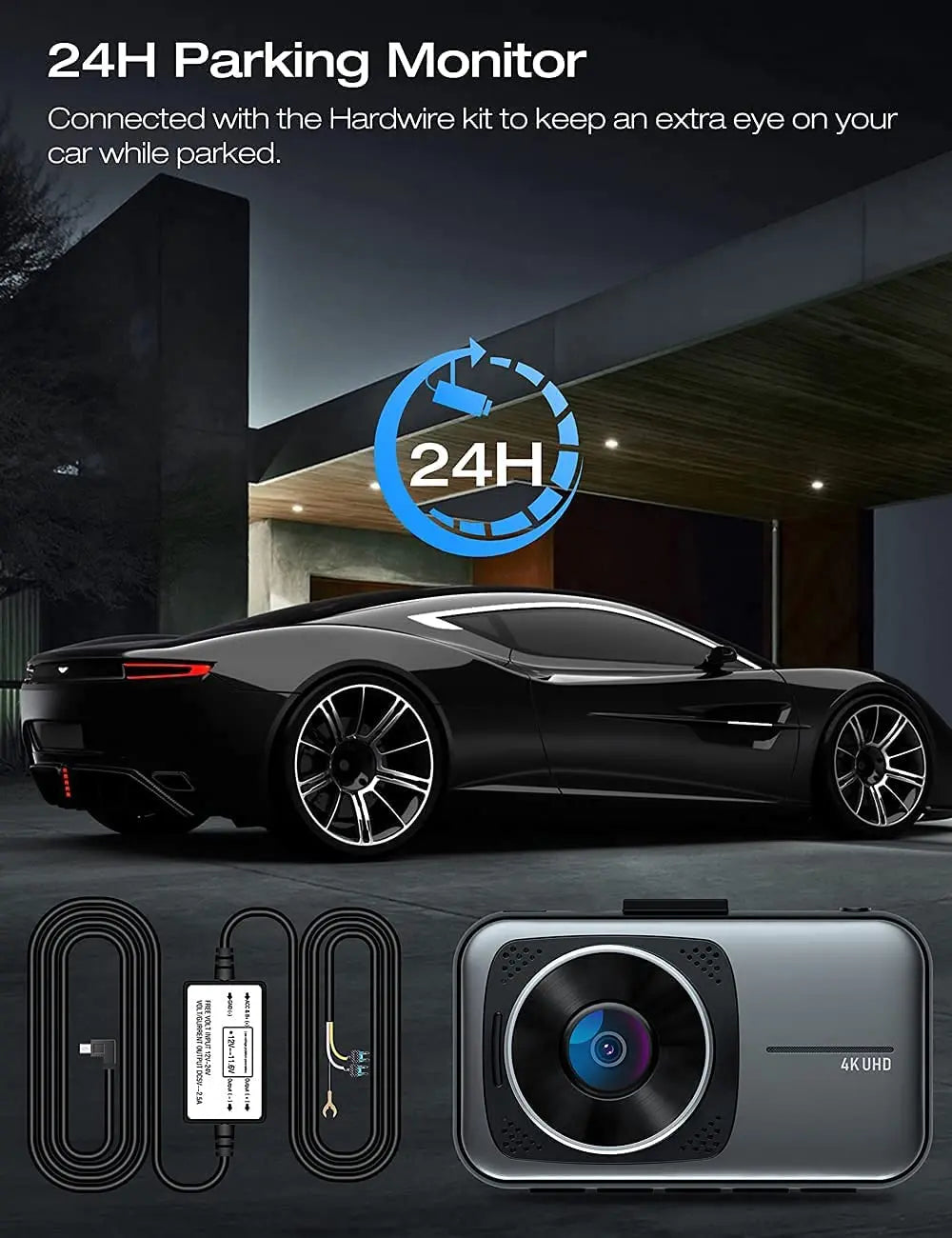 Dash Cam For Cars 4k Dual Camera Wifi Dashcam 24h Parking Monitor Front And Rear Dvr Night Vision Kamera Samochodowa Rejestrator