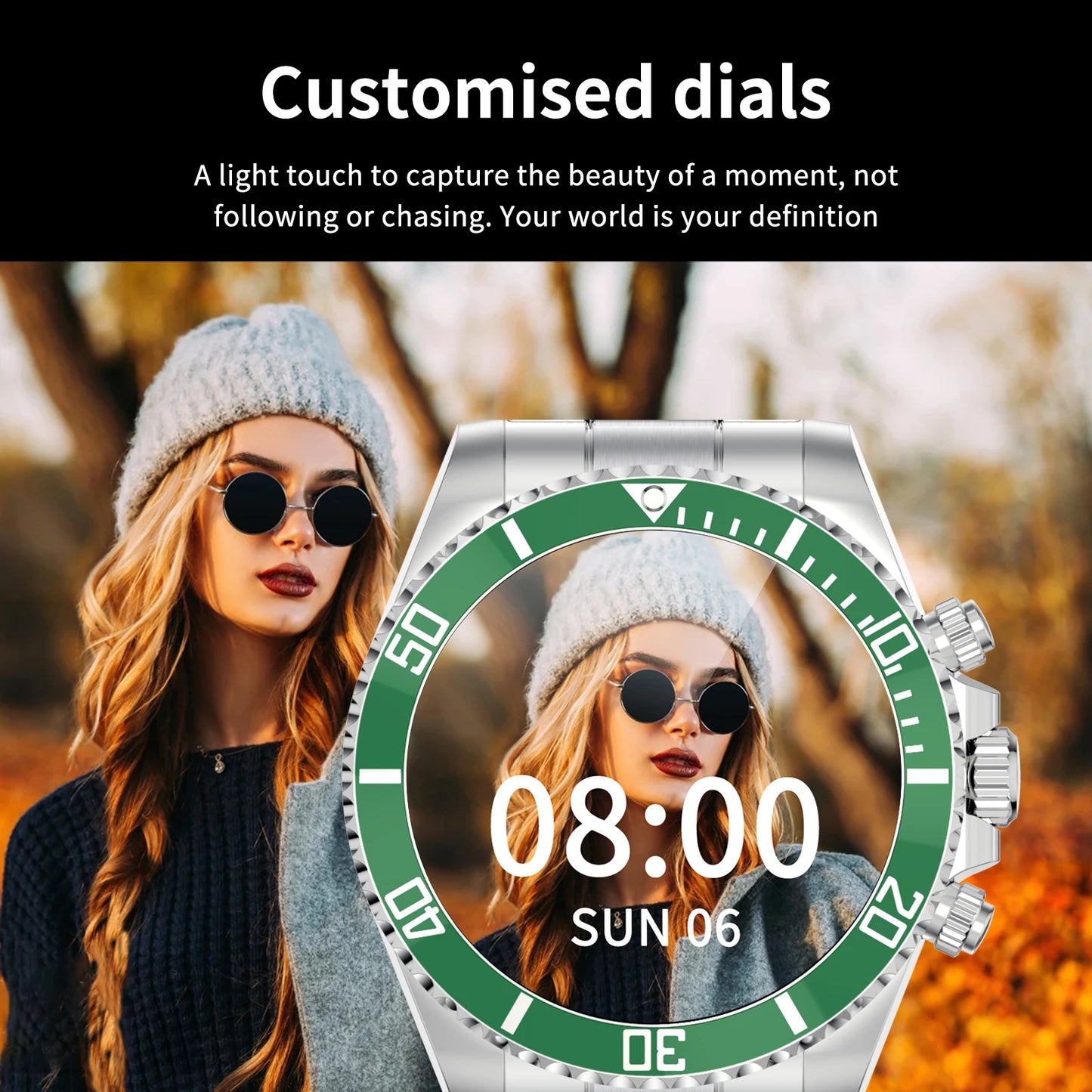 Smart Watch Man Aiweile AW12 High-End Luxury Smartwatch Fitness Tracker Sport Business Bluetooth Call for Xiomi IOS DIY Faces