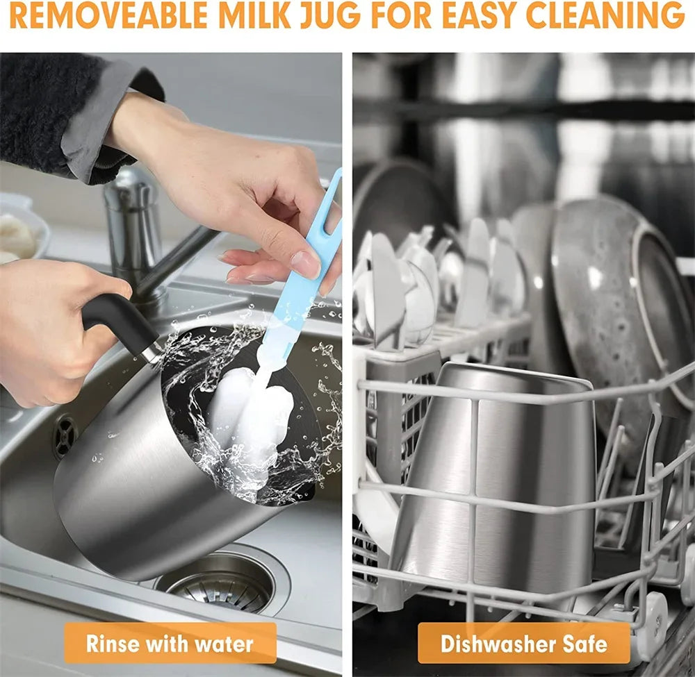 DEVISIB 4 in 1 Multi-function Milk Frother Electric Hot and Cold for Making Latte Cappuccino Coffee Chocolate Kitchen Appliances