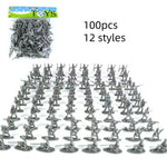100Pcs Military Playset Plastic Toy Soldiers Mini Warrior Elite Force Action Figure Toys for Children Playing Gift