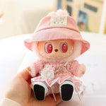 17cm Labubu Doll Clothes Set for Ropa Labubu Macaron Dolls JK Pleated Skirt with Camera and Shoes