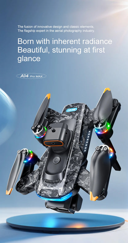 Xiaomi Mijia A14Pro max GPS Brushless 8K three Camera Optical Flow Obstacle Avoidance Foldable Quadcopter RC Distance Drone Toys