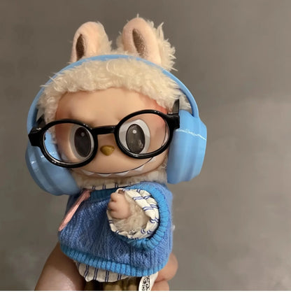 Labubu Accessories：17cm Labubu Fashion Earphone Accessories 10cm Cotton Doll Earphones Macaron Color Doll Earphones