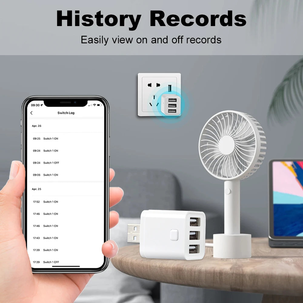 Tuya Smart WiFi/Zigbee Micro USB Adaptor Switch 5V Mini 1 2 3 USB Power Adaptor Smart Life Control Via Alexa Google Yandex Alice