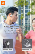Xiaomi Wireless Bluetooth 5.3 Headphones Bone Conduction Waterproof Headset Stereo Over-Ear Sports Earphones Earbuds with Mic