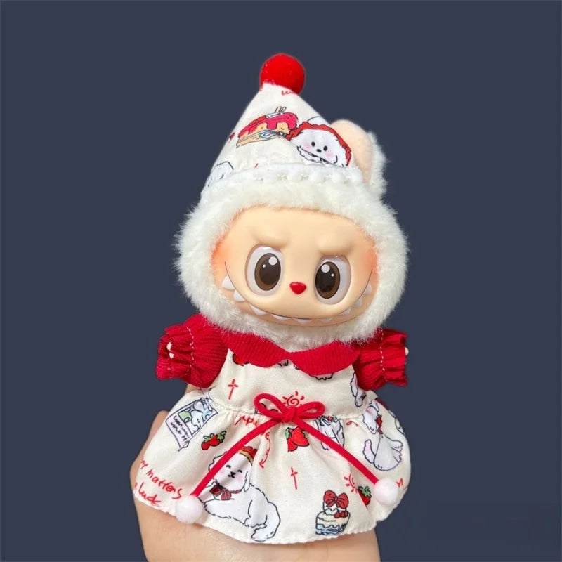 2025 New MIni Plush Doll'S Clothes Outfit Accessories for Labubu V1 V2 Dolls Clothes Accessories DIY Gift