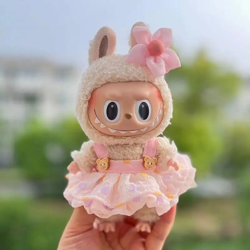 Clothes only 17cm Doll Clothes accessories for Ropa Labubu V1 V2 V3 Outfit Time to chill doll clothes