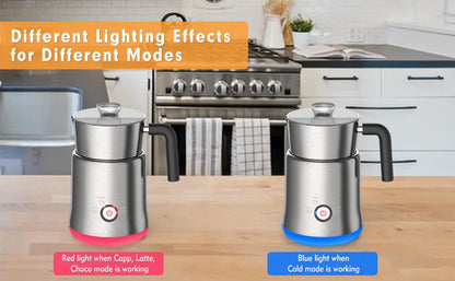 DEVISIB 4 in 1 Multi-function Milk Frother Electric Hot and Cold for Making Latte Cappuccino Coffee Chocolate Kitchen Appliances