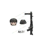 N601-650 MOC Military War Infantry Soldiers Action Figures Creative Bricks Accessories Building Blocks Children's Toys Gifts