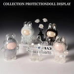 Transparent Cover For LABUBU Clear Macaron Protector Case Dust Sitting Case Popmart Bubble Mart Doll Accessories