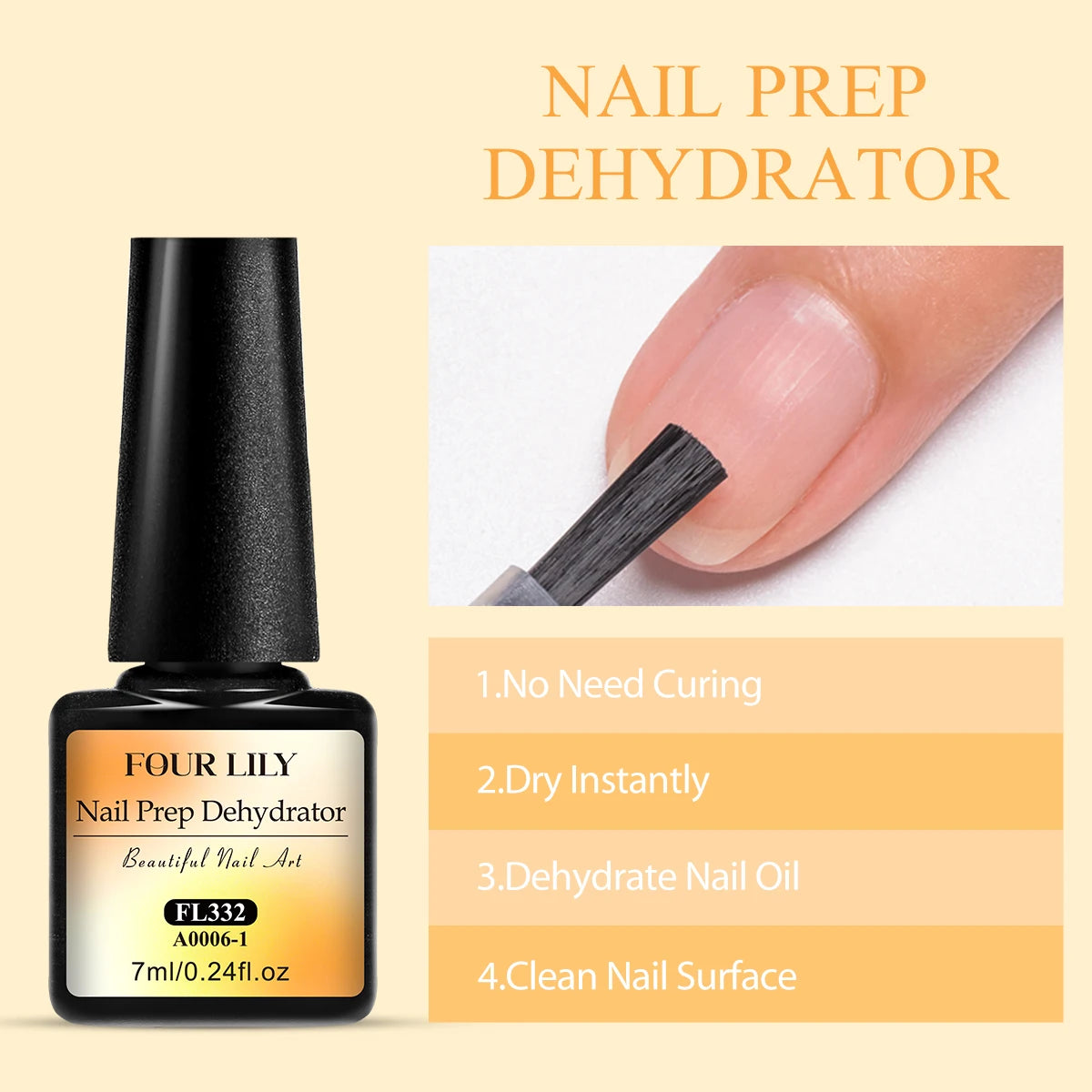 7ml Nail-Primer & Prep Dehydrator Gel Nail Polish 28 Days+ Long-Lasting No Need UV LED Lamp Nail Gel Base Top Coat Varnishes