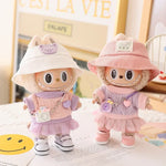 Labubu Doll Clothes Tulle Skirt Set Stylish Outfit Replacement for 17cm Ropa Labubu Dolls Accessories