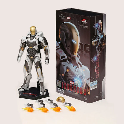 ZD Toys Iron Man Action Figure Mark 35 Red Snapper Iron Man MK 24 MK 22 MK 47 Tony Stark Ironman Figure Action Collect Toy Gift
