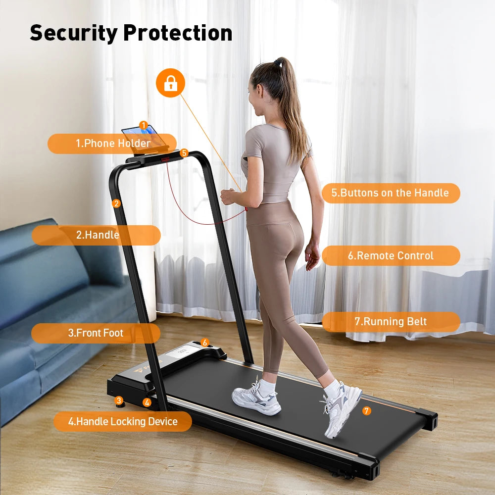 Formill FT51 2 in 1 Treadmill 0.75-2.5HP peak horsepower1-10KM/H speed range Treadmill Running Jogging Machine for Home
