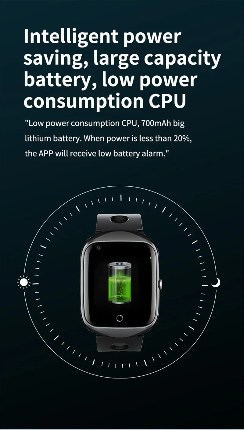 4G Elderly Smart Watch GPS Tracker Video Call SOS Heart Rate Monitoring IOS Android GPS+WIFI+LBS Positioning Smart Clock FA66S