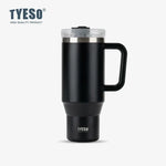 Tyeso 900/1200ML Tumbler Bottle Stainless Steel Car Mug With Handle Straw Thermal Iced Travel Vacuum Insulated Coffee Hot Cup
