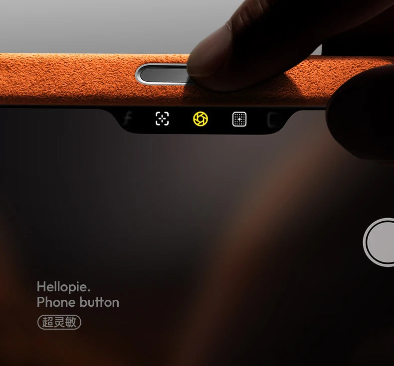 Genuine Italy imported Alcantara Magnetic Orange Case for iPhone 17 /17Air /17 Pro /17Pro Max with AI Camera Button and Magsafe