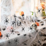 4.5x5cm Artificial Plastic Spiders Mini spider Black Fake Spiders Halloween Prank Props for Halloween DIY Party Decoration