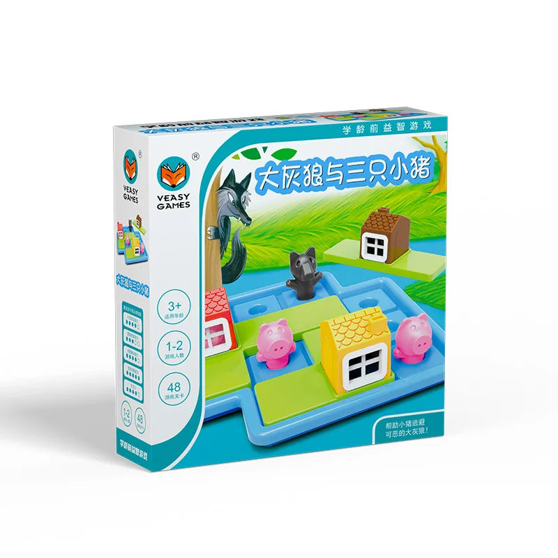 Little Red Riding Hood Smart Hide&Seek Board Games With Solution Skill-Building Puzzle Logic Game Training Toy for Children