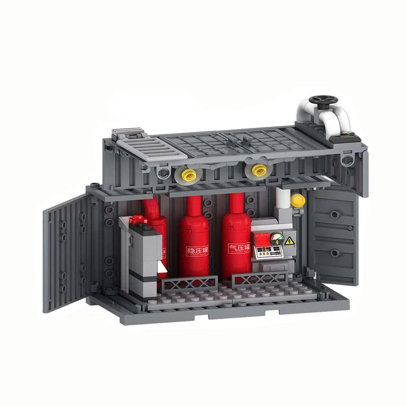 MOC WW2 Military War Weapon Soldier Accessories Building Blocks Roadblock Motorcycle Weapon case container Weapon Bag Brick Toy