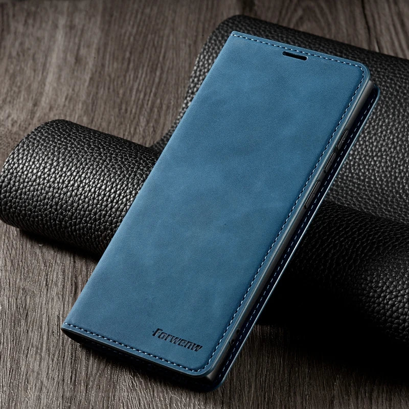 Wallet Skin Friendly Magnetic Flip Card Photo Frame Leather Case For Samsung Galaxy S24 Ultra S24 Plus Waterproof And Dustproof