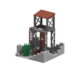 WW2 Military Army Soldiers World War 2 Military Base Observation Tower Model Assemble Building Blocks Bricks Children's DIY Toys