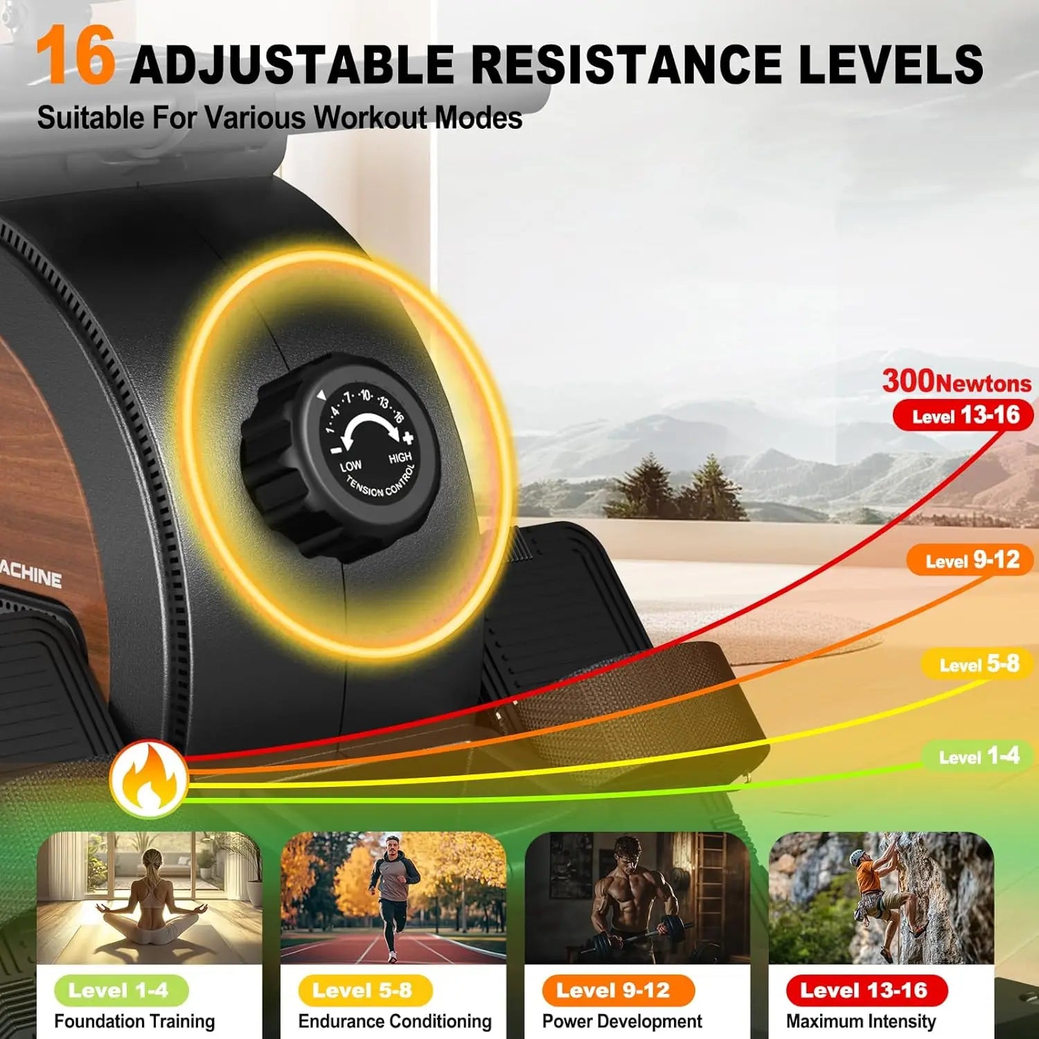 MettleMatic Rm5 Magnetic Rowing Machine, Bluetooth, 16-Level Resistance, 150kg Capacity, Home Use