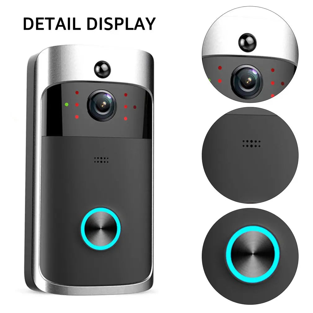 Smart V5 Video Doorbell Wireless WiFi Security Door Bell Visual 720P HD Remote Home Monitor Night Vision Intercom Door Phone