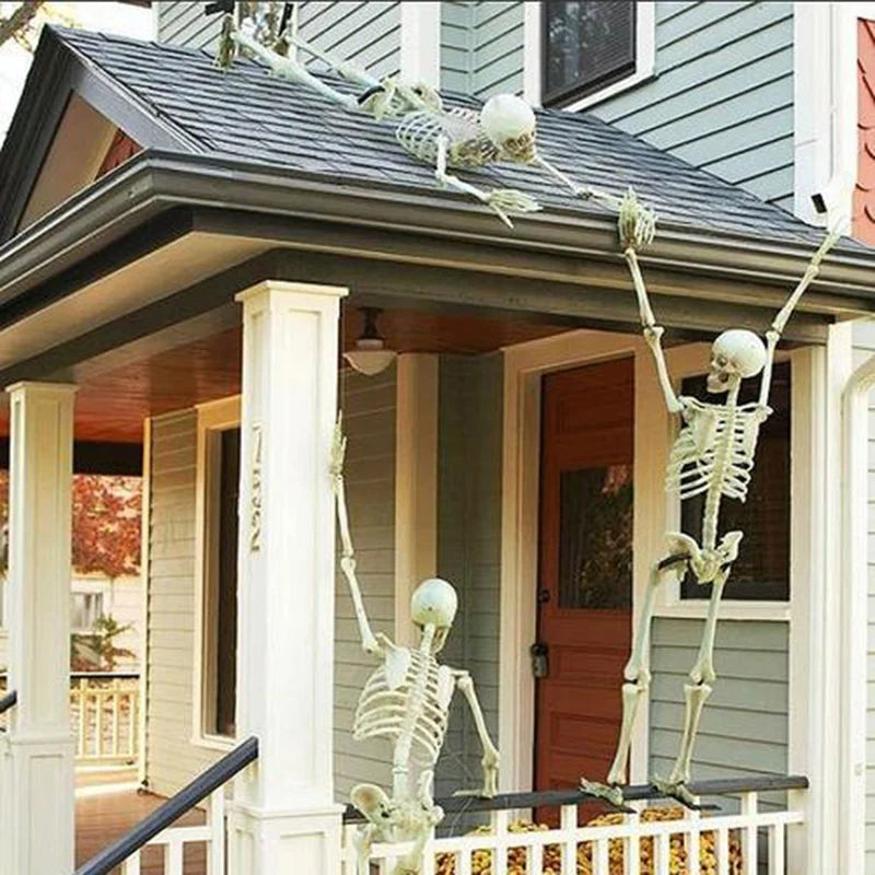 1pc Happy Halloween Modeling Humanoid Skeleton Decorative Props Haunted House Home Bedroom Balcony Decoration Party DIY Supplies