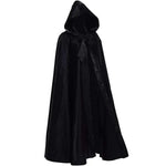 Witchcraft Vampire Robe for Adult, Hooded Long Cloak, Halloween Party, Cosplay Costume, Black, Medieval Cloaks, 2024 Hot Selling