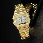 Elegant Digital Watch For Women Gold Silver Stainless Steel Business Ladies Electronic Wrist Watches Man Clock Zegarek Damski