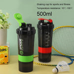 Creative Sports Shaker Cup Fitness Mixing Cup Fashion Trend Large Capacity Water Cup with Mixing Ball Convenient and Practical