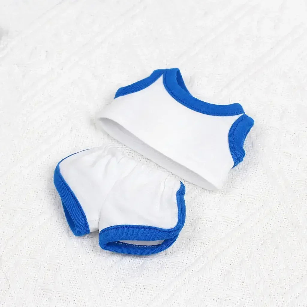 17cm Mini Plush Doll'S Clothes Outfit Accessories For Korea Kpop Exo Labubu Idol Flower shirt leather jacket skirt Clothing Gift