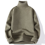 New Turtleneck Sweater Men Pullover Casual Solid Color Knitted Black Sweater Fashion Autumn Winter Men Clothing 2023 Sweater Man